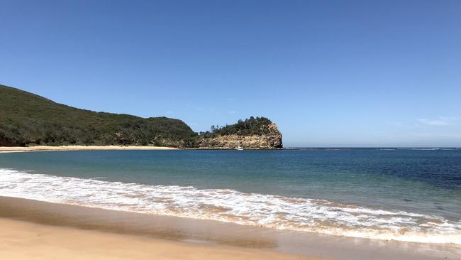 Maitland Bay and Bouddi Point is usually an idyllic secluded beach for a swim but not in a southerly.