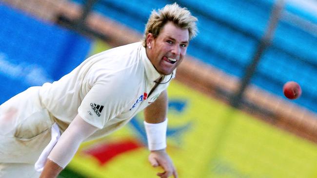 Australian cricketer Shane Warne delivers a ball during the fourth day of the second Test match between Bangladesh and Australia at The Chittagong Divisional Stadium in Chittagong in 2006.