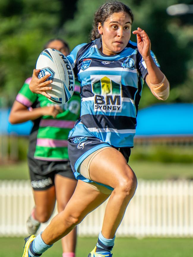 Haneen Zreika playing league for Cabramatta.