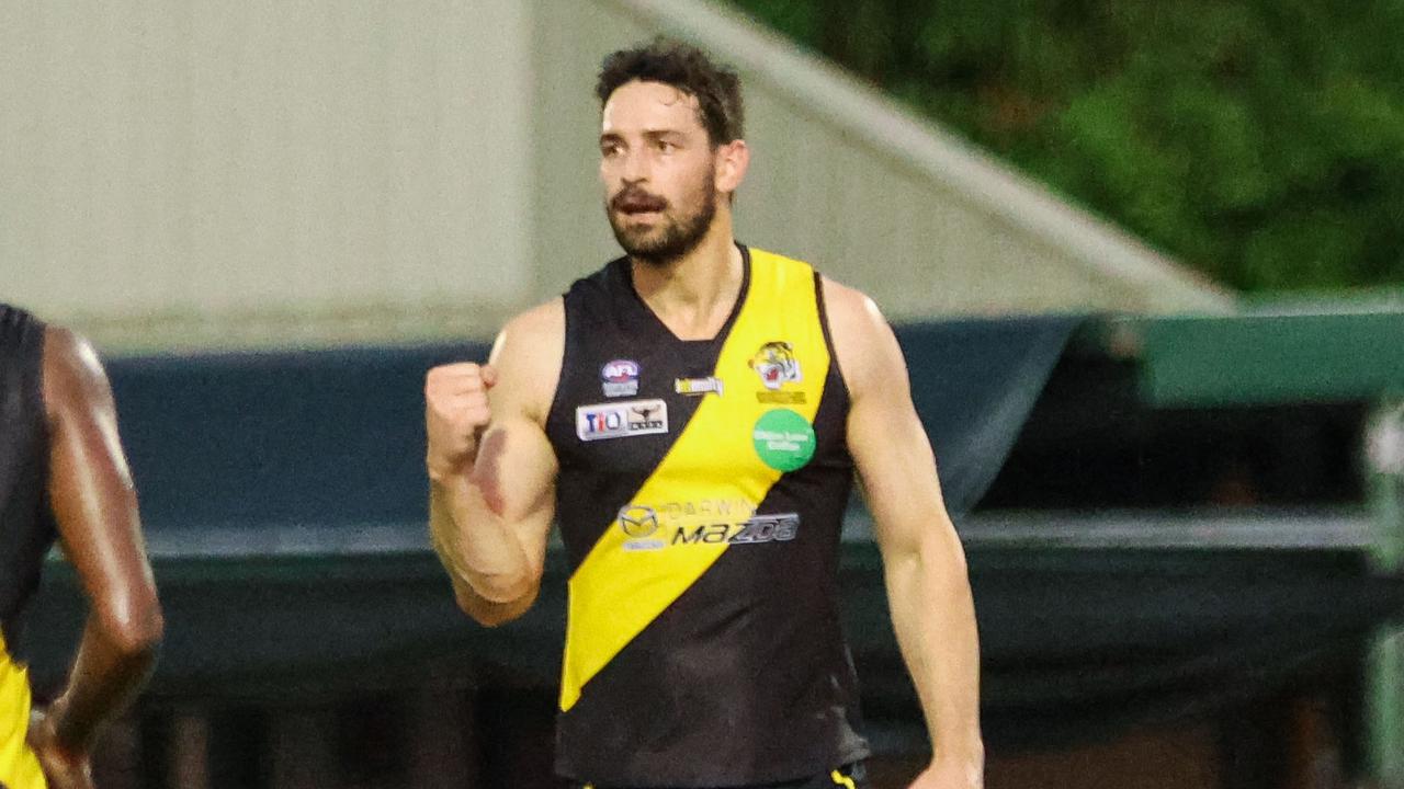 John Butcher kicked seven goals against Darwin Buffaloes in Round 16 of the NTFL. Picture: AFLNT Media / Celina Whan.