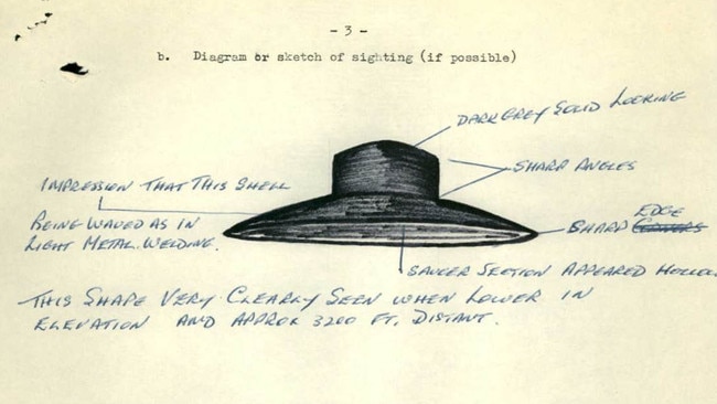 A UFO report from the 1960s.