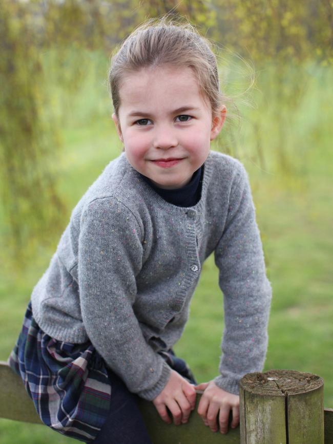 Keen photographer Kate took this photo of Princess Charlotte on her fourth birthday in 2019. Picture: Getty Images