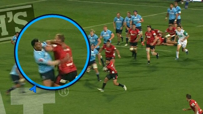 Crusaders prop Joe Moody has been cited for alleged foul play after striking NSW Waratahs centre Kurtley Beale.