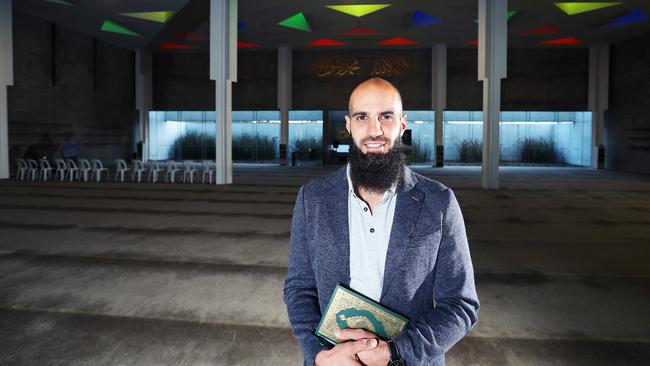 Richmond defender Bachar Houli at his mosque in Newport. Picture: Rebecca Michael