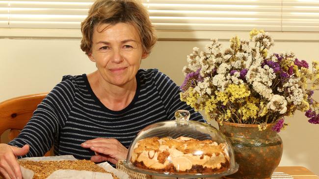 Ms Grkow has been making Easter cookies out of lemon shortbread. Picture: Hamish Blair