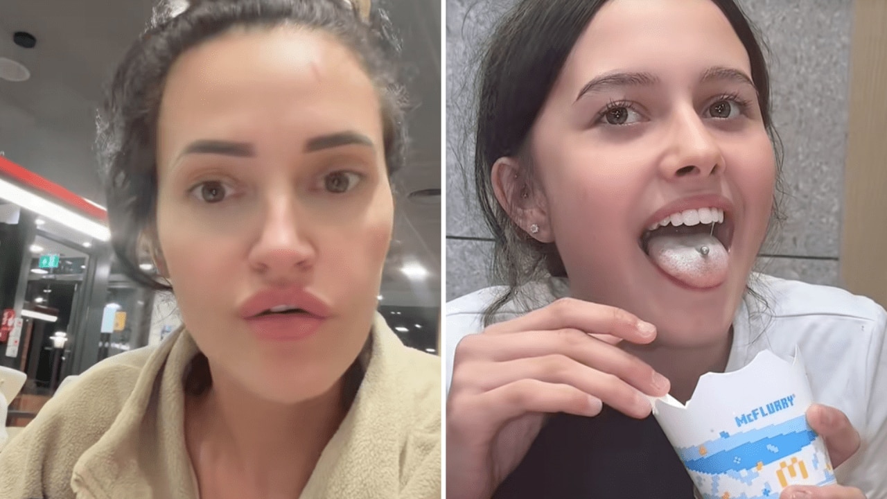 Whitney came under fire on TikTok for allowing her 12-year-old to get a tongue piercing. Image: TikTok/itsmebadmum