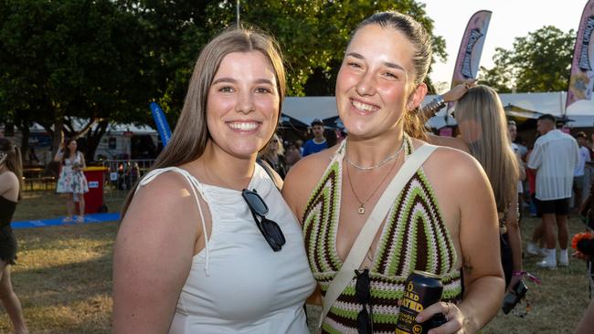 Madison Morgan and Mikayla Barwick at the Bass in the Grass 2025. Picture: Pema Tamang Pakhrin