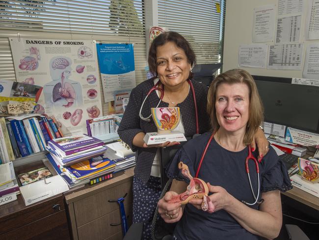 Dr Anjalia Joshi and Dr Diana Petropoulos are among a group of Whittlesea doctors involved in the trial. Picture: Rob Leeson.