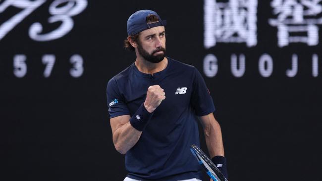 Australia's Jordan Thompson made a strong start against Stefanos Tsitsipas. (Photo by Martin KEEP / AFP)