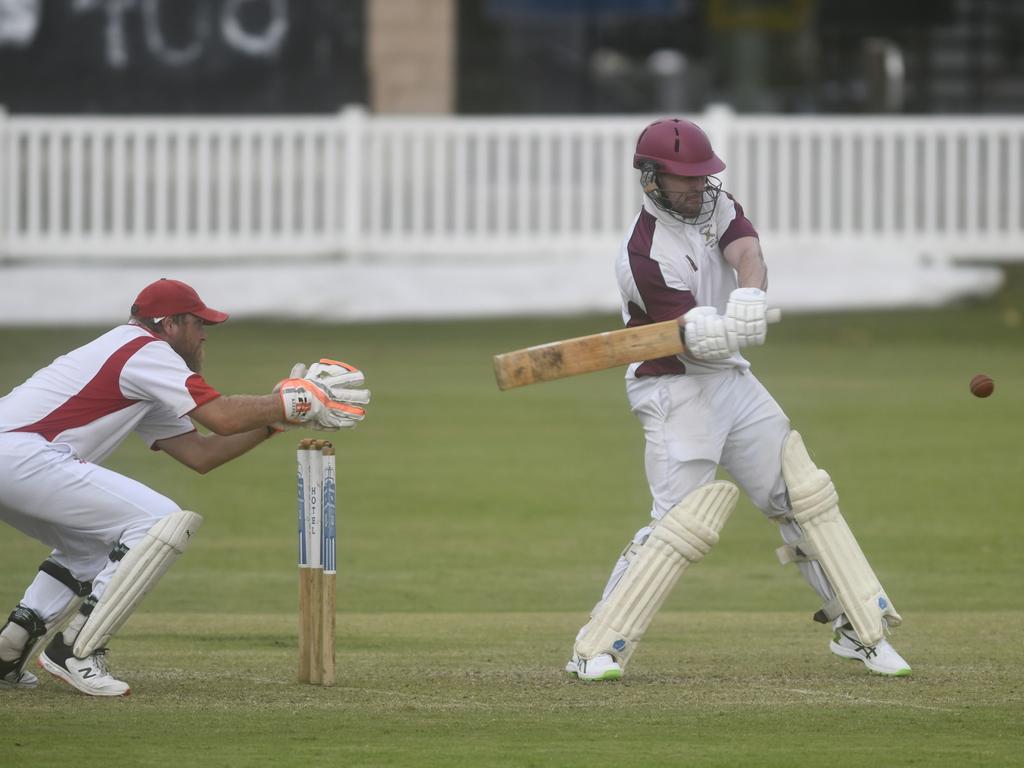 Jamie Firth scored 83 runs for Brothers Clocktower Hotel in the GDSC Premier League final round match against South Services at Ellem Oval on Saturday, 5th March, 2021. Photo Adam Hourigan / The Daily Examiner