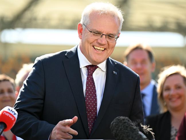 Prime Minister Scott Morrison in Brisbane yesterday. Picture: Dan Peled/NCA NewsWire