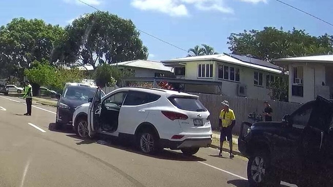 Two-vehicle crash at Gulliver which involved a stolen vehicle.