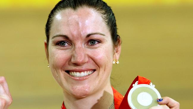 A teary Anna Meares after winning silver at the Beijing Olympics in 2008