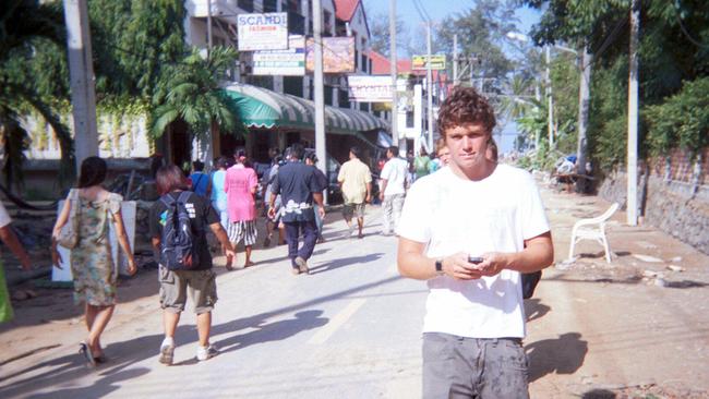 Trent Moore in the streets of Phuket.