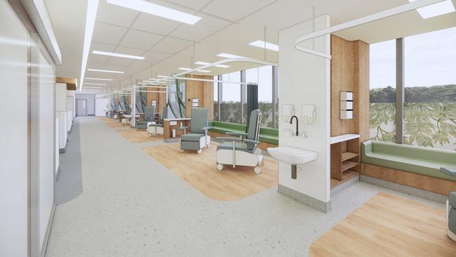 Artists impressions showing the interior of the proposed Modbury Hospital upgrade. Picture: GHD Design + Wilshireswain