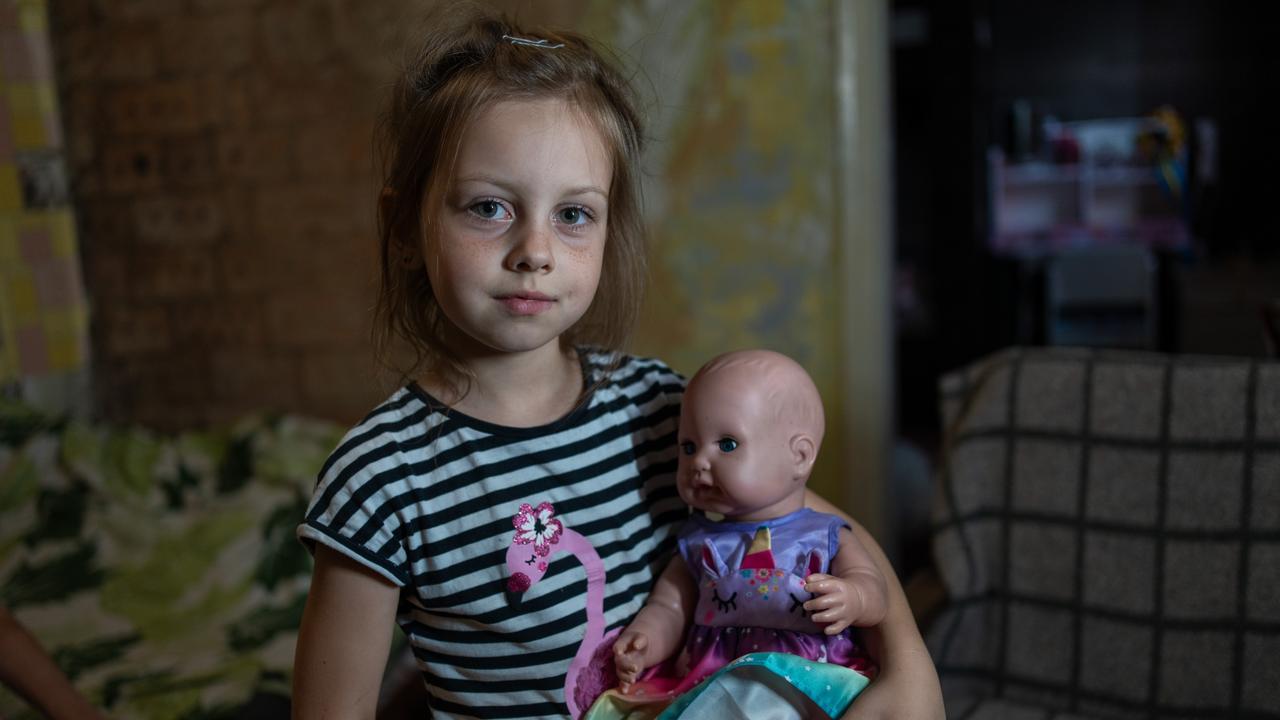 Milana and her doll Omelka. Picture: Oleksii Filippov/UNICEF