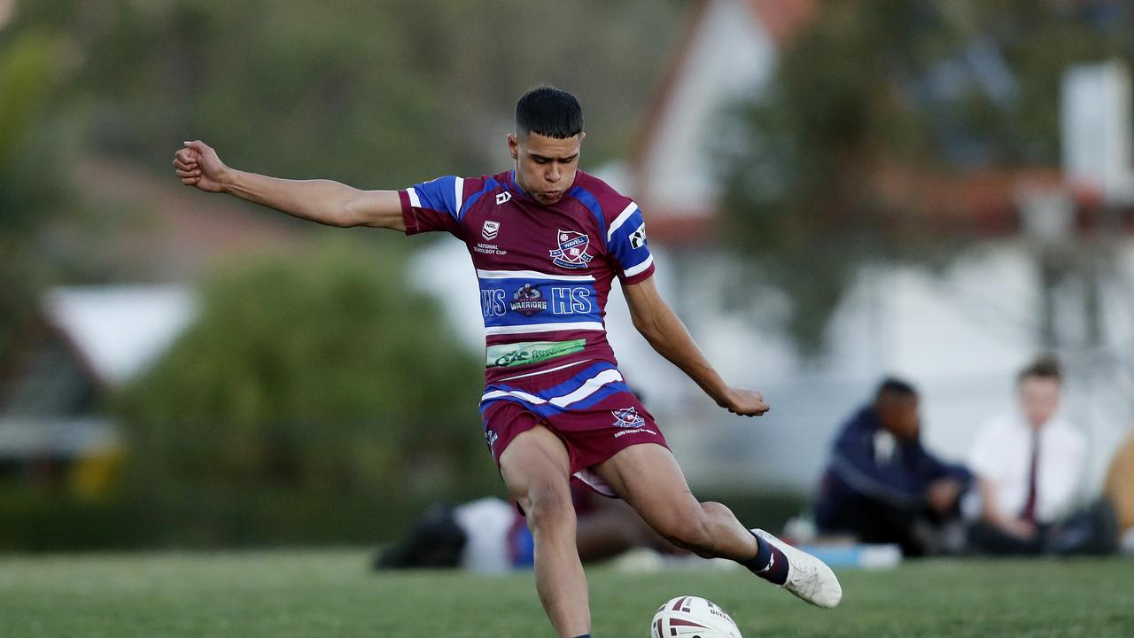 Wavell SHS’s Kallum Weatherall-Stacey will be the fastest player on the field in the Langer Reserves.