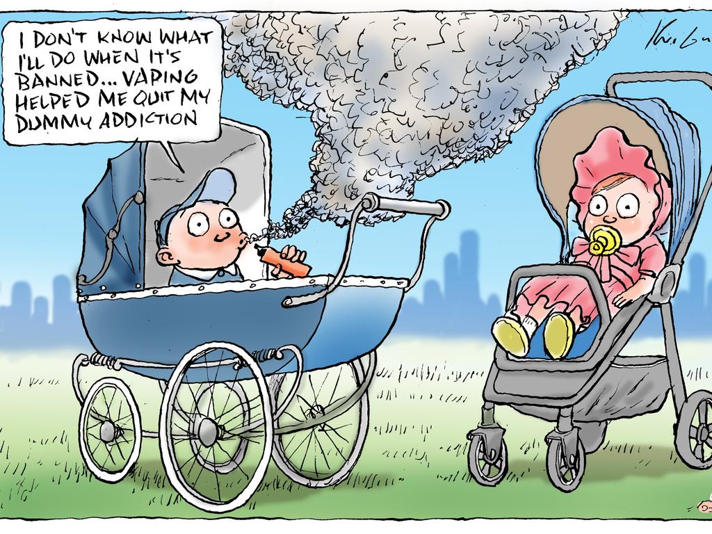 Mark Knight cartoon on the banning of disposable vapes