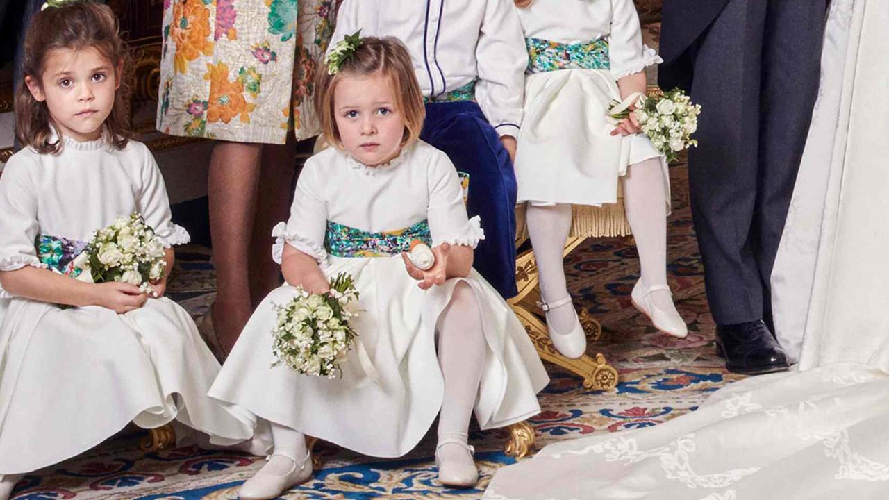 Mia’s expression is a real mood. Picture: AFP/Buckingham Palace/Alex Bramall