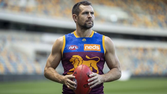 Former Brisbane Lions player Luke Hodge at the Gabba, Picture: AAP/Glenn Hunt