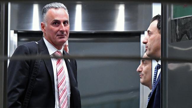 John Sidoti leaves the NSW Independent Commission Against Corruption hearing in Sydney on Tuesday. Picture: Joel Carrett