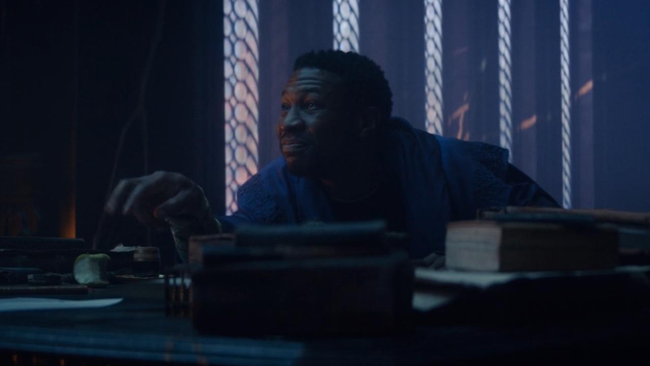 Emmy-nominated actor Jonathan Majors makes his debut as Kang.