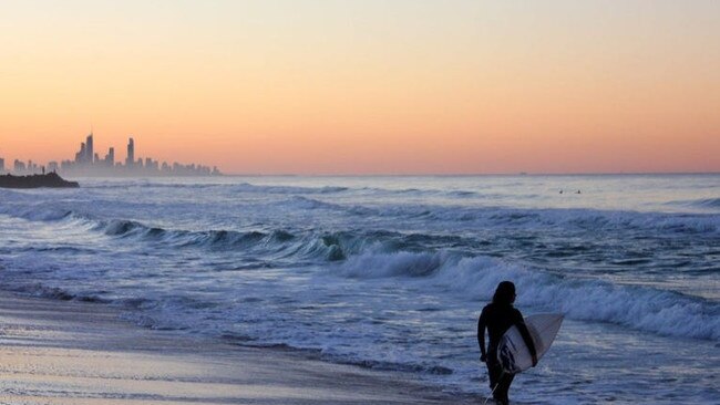 Palm Beach and the Surfers Paradise skyline in the background.