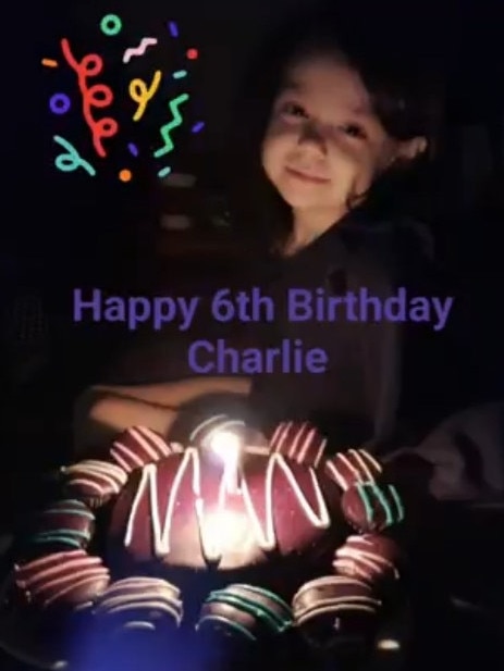 A video of family singing happy birthday to Charlie was posted to social media. Picture: Supplied