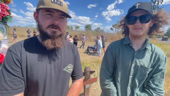 Brayden's friends Ben Geddes and Levi Stoker-Perdy said the large group that gathered to remember 'B-Roy' were testament to the many lives he had touched through his loving and gregarious nature.