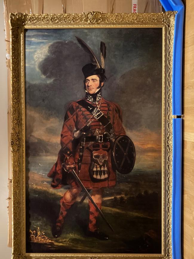 A replica of a portrait of Captain Peter Macintyre, painted by James Ramsay in 1825. Picture: Ben Macintyre