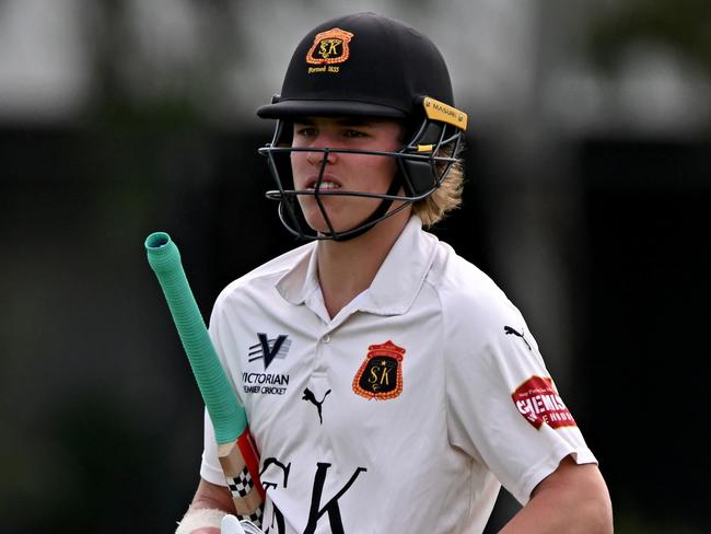 Harry Dixon batting for St Kilda. Picture: Andy Brownbill.