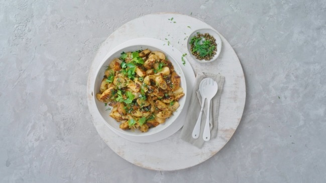 Darren Robertson’s chicken stock potatoes