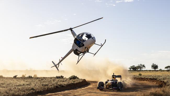 Oracle Red Bull Racing and the RB7 performs on a farm in Australia. Picture: Graeme Murray/ Red Bull