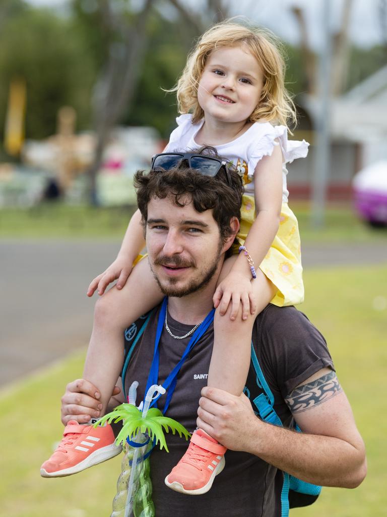 Keir Kelleher and daughter Emilia Kelleher at the 2022 Toowoomba Royal Show, Friday, March 25, 2022. Picture: Kevin Farmer