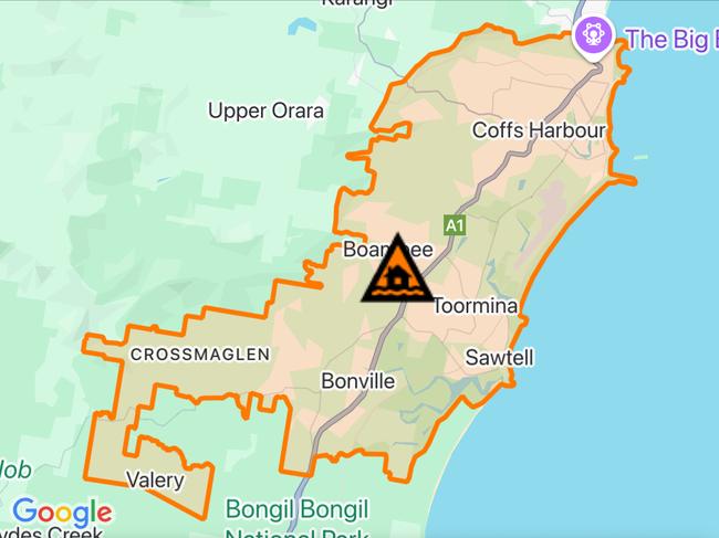 NSW floods: Suburbs at risk. Picture: Hazards Near Me NSW