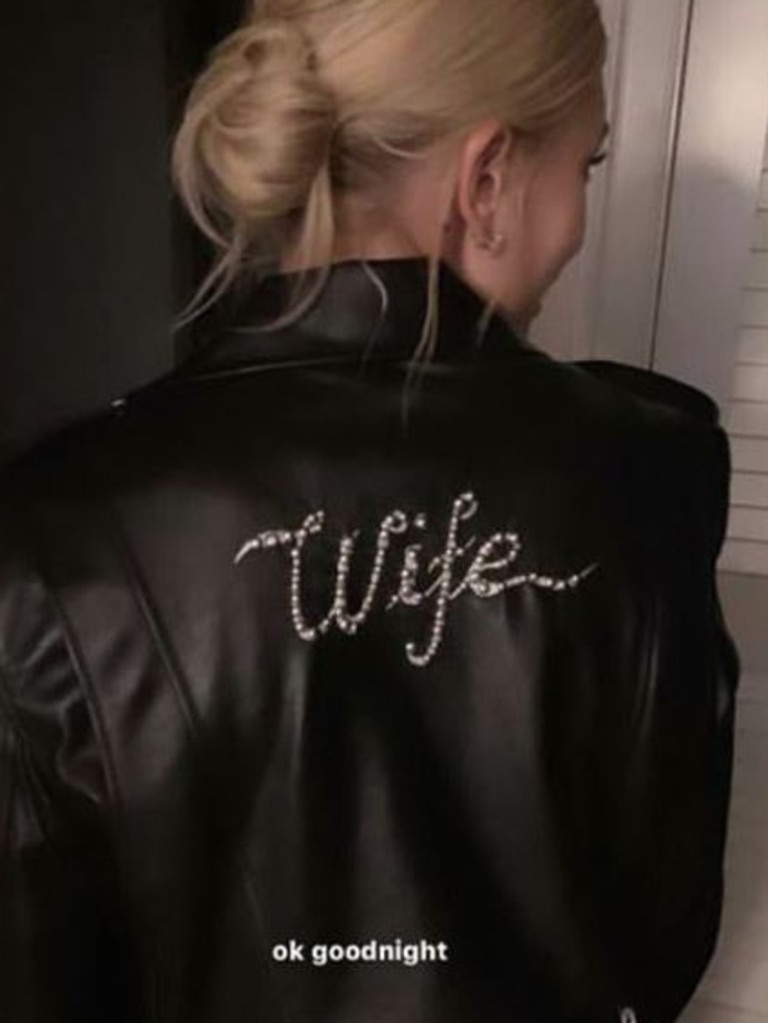 Hailey Bieber lets us all know she is, in fact, a wife. Picture: Instagram