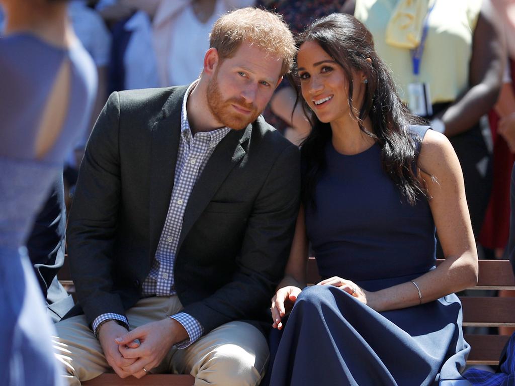 Prince Harry, Duke of Sussex and Meghan, Duchess of Sussex watch a performance during their visit to Macarthur Girls High School on October 19, 2018 in Sydney, Australia. Picture: Phil Noble - Pool/Getty Images