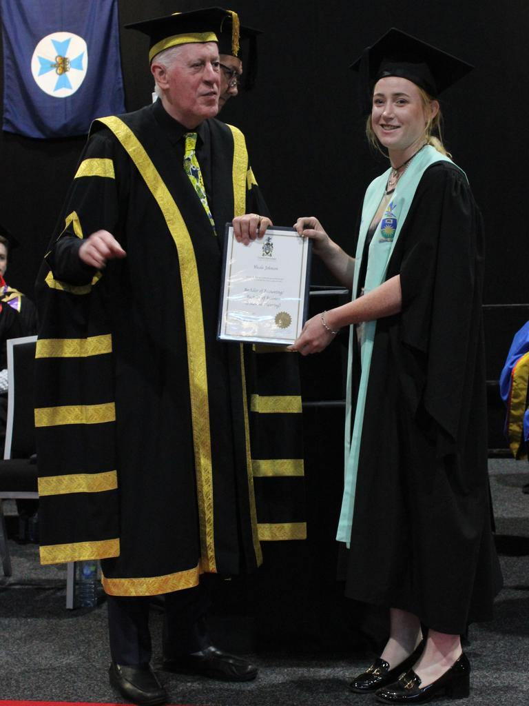 Nicole Johnson graduated with a Bachelor of Accounting / Bachelor of Business (Financial Planning) at the CQUniversity graduation ceremony in Bundaberg on December 14, 2023.