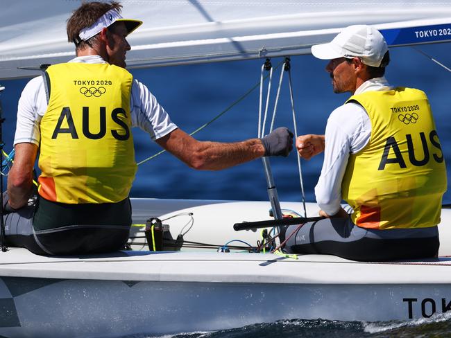 Mat Belcher and Will Ryan are one race away from 470 gold. Picture: Getty Images