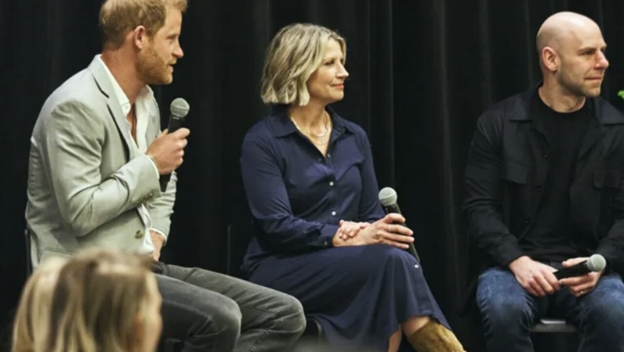 Harry spoke during a life-coaching panel. Picture: Twitter