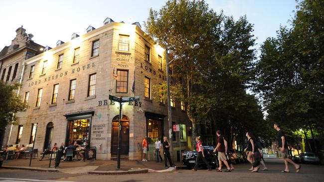 The historic Lord Nelson Hotel in The Rocks.