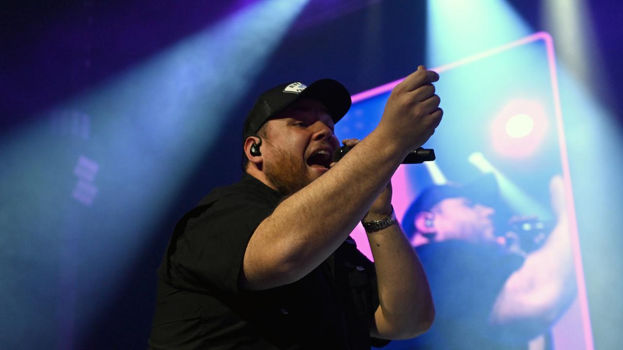 Luke Combs performs during the BetMGM Big Game Bash at The Chelsea at The Cosmopolitan of Las Vegas on February 10. Picture: Getty