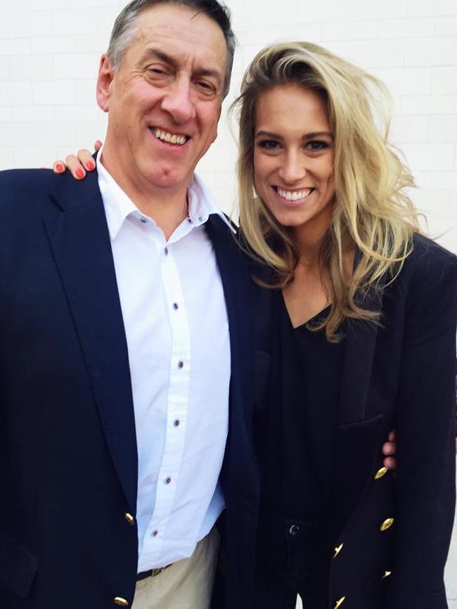 Phoebe Burgess with her father Mitch Hooke.