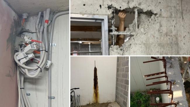 Examples of building defects found by NSW Building Commissioner David Chandler.