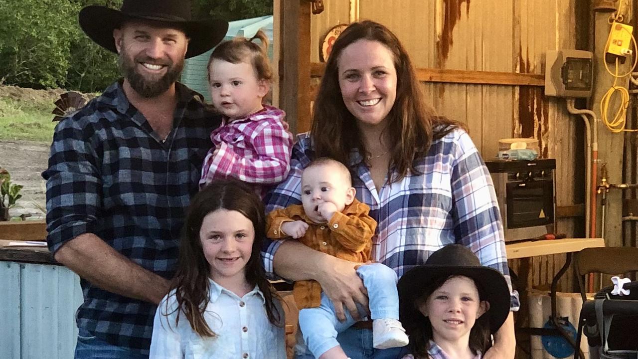 Ryan Craig pictured with his wife Sheena and four daughters. Picture: Supplied.