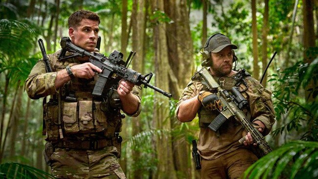 Liam and Luke Hemsworth on the Gold Coast set of action thriller Land of Bad.