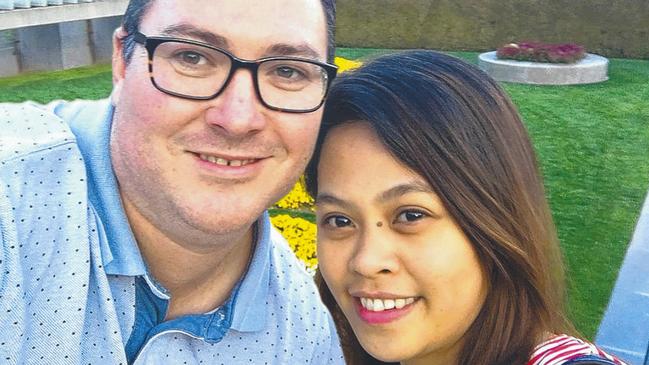 Dawson MP George Christensen and his fiancee April Asuncion.