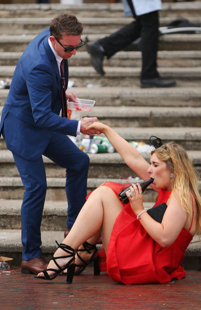 Sometimes you want to get up, but you don’t want to leave your drink behind. Picture: Michael Dodge/Getty Images