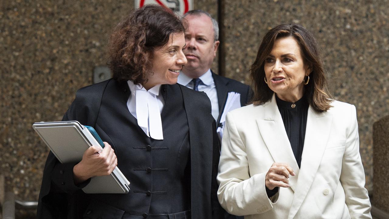 Lisa Wilkinson (right) with her barrister Sue Chrysanthou. Picture: NCA NewsWire/Monique Harmer.