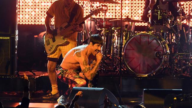 The Red Hot Chili Peppers will be rocking the DEC on Sunday. Picture: Kevin Winter/Getty